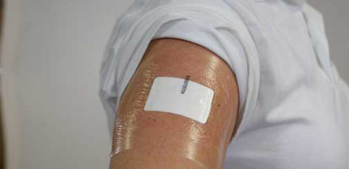 Probation to test drug testing with a sweat patch