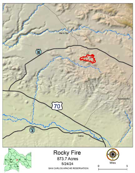 Rocky fire grows to 873 acres