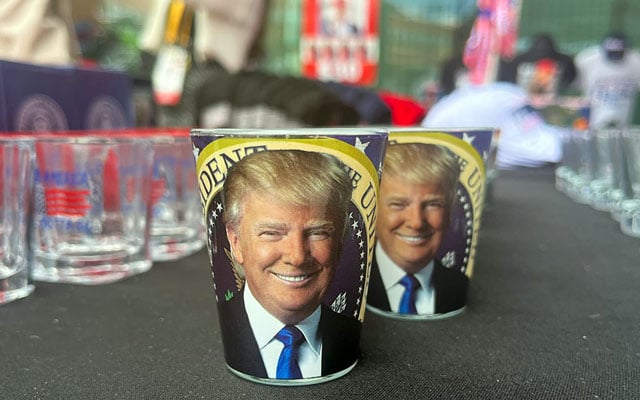 Arizona ‘fake elector’ leverages notoriety selling mug shot merch as GOP convention delegates flock to Trump souvenirs