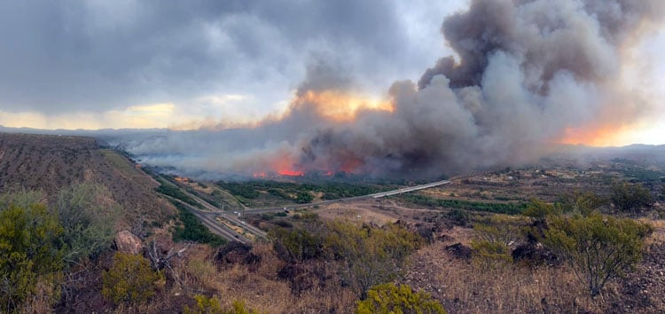 San Carlos issues evacuation notification for fire 