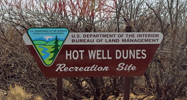 BLM announces temporary maintenance closure of natural hot tubs in Hot Well Dunes Recreation Area