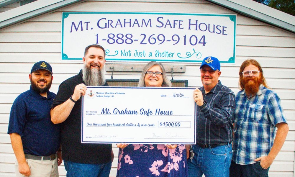 Freemasons donate ,500 to Mt. Graham Safe House