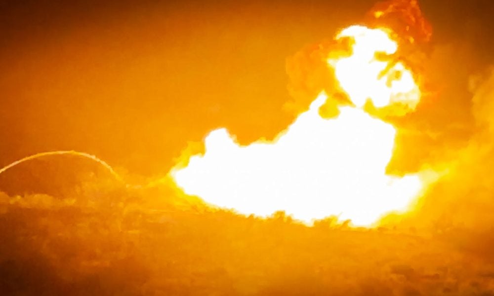 Semi-truck and trailer burn at Highway 191 and I-10 