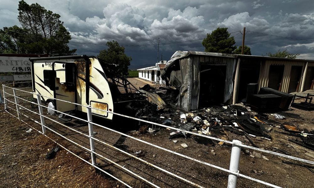 Wet conditions lead to fire in crash at Steve’s Self-Storage