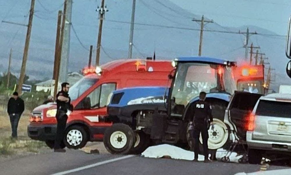 Double fatality in cars versus tractor east of Safford