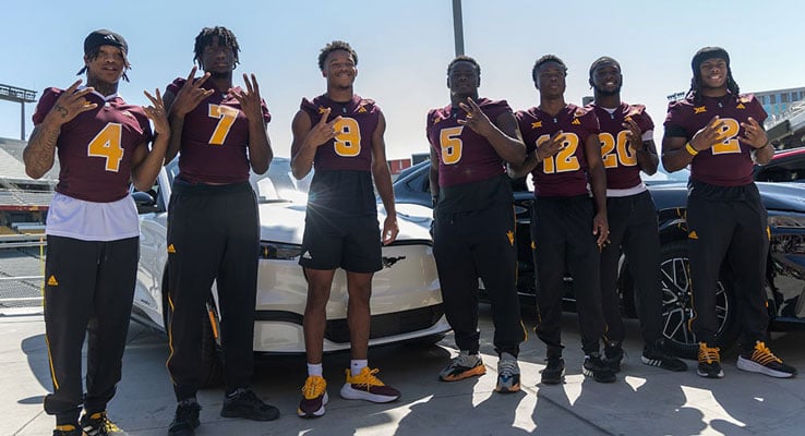 And you get a car! And you get a car! NIL collective helps 7 ASU football players secure Mach-E Mustangs