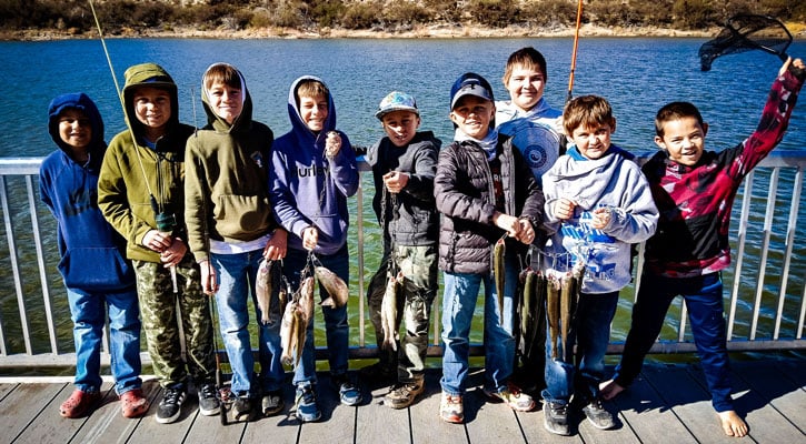 The fishing is fine at Cluff Pond #3